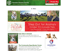 Tablet Screenshot of hawaiianhumane.org